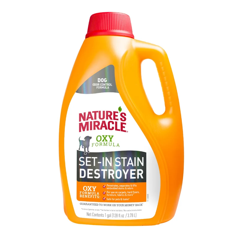 Nature’s Miracle Set-In Stain Destroyer – Décolle les taches tenaces (1 galon, parfum orange)
