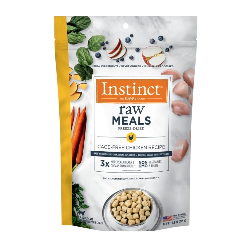Instinct Repas crus lyophilisés pour chats — Poulet, sans céréales, 9,5 oz