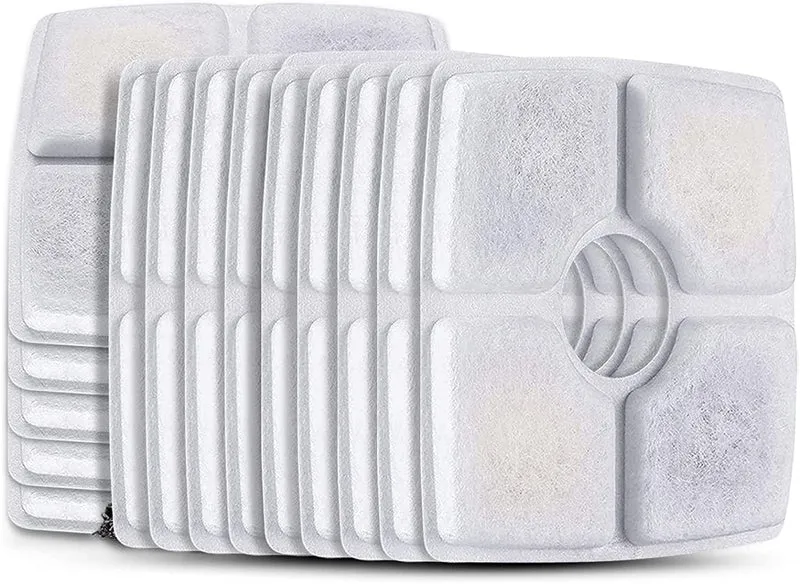 Filtres Monsin pour fontaine à chats – Lot de 16, compatible Top Square 84oz/2,5L, filtration triple
