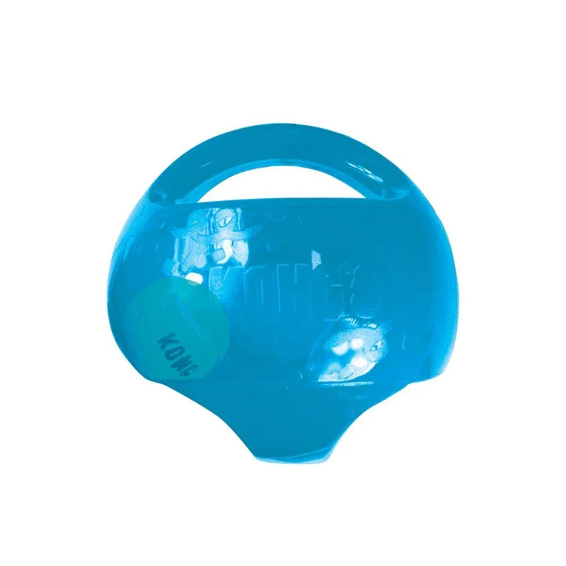 KONG Jumbler Ball – Jouet interactif pour chiens grands/XL (balle tennis + couineur) – couleurs aléatoires