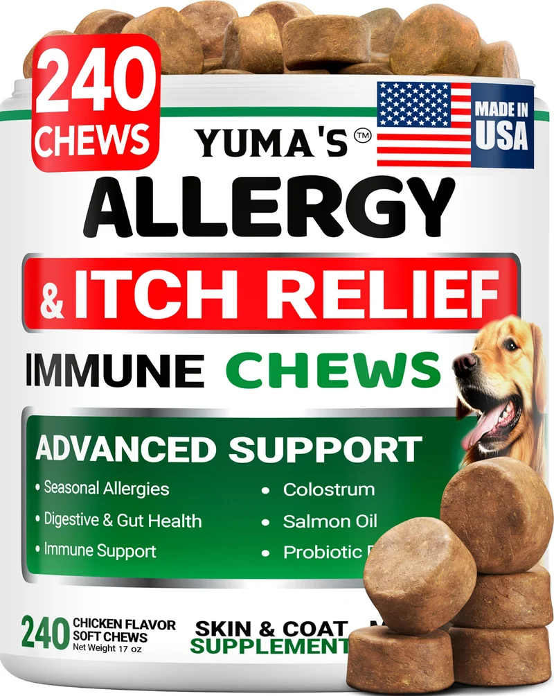 YUMA'S – Friandises Allergie Chien (240) – Soutien Immunitaire, Démangeaisons et Pelage