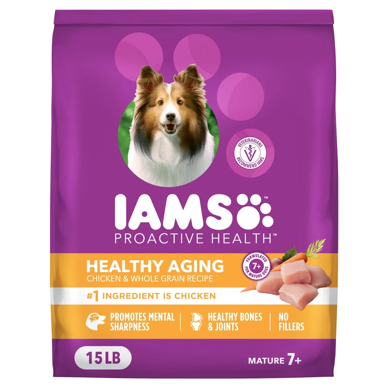 IAMS Proactive Health – Croquettes sèches pour chien de grande race mature, 15 lb