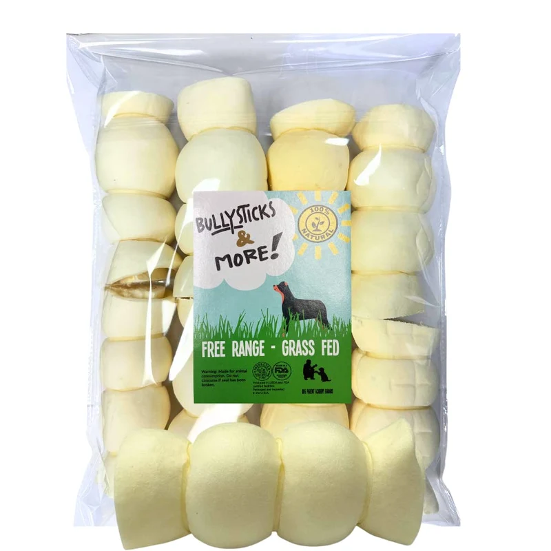 Rouleaux de joue de bœuf 6 pouces — BULLYSTICKS & MORE, 8 pièces, sans peau
