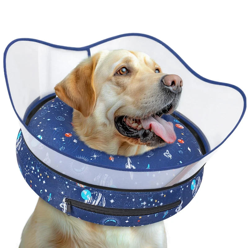 Toptakeit Collier Donut Gonflable pour Chiens — Confort Post-Chirurgie et Protection