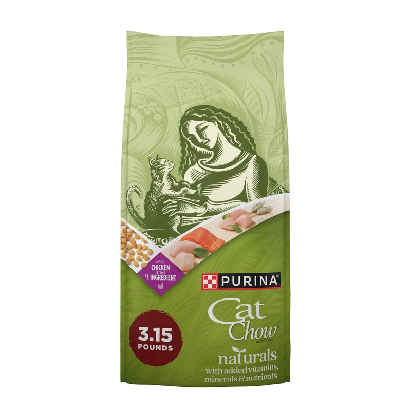 Purina Cat Chow Naturals – Croquettes pour Chat Original, Pack 4 × 3,15 lb