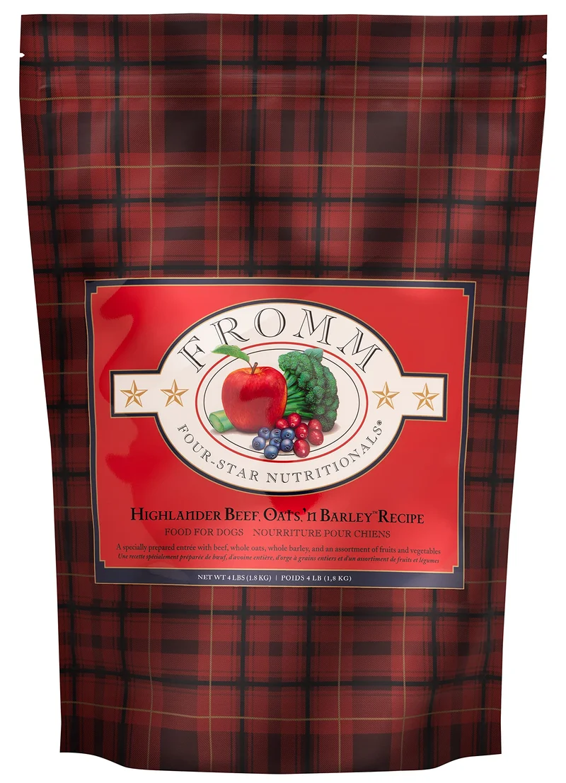 Fromm Four-Star Highlander – Bœuf, Avoine et Orge, Croquettes pour Chien – 4 lb | Fromm