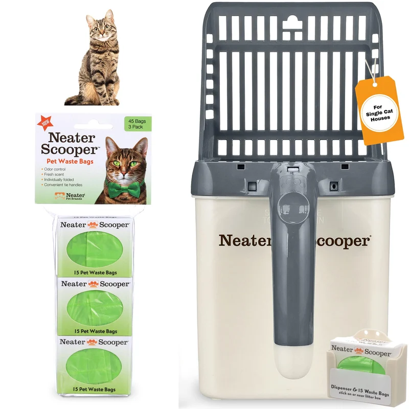 Neater Scooper Standard Litière Chat – 60 Sacs Recharge – Nettoyage Sans Déversement | Neater Pet Brands