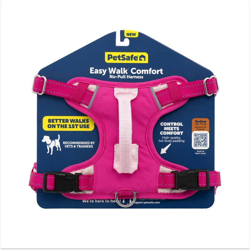 PetSafe Harnais anti-traction Easy Walk Confort pour Chien – Rose, Taille M/L