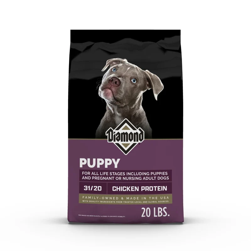 Diamond Puppy Croquettes Sèches 31/20 – Pour chiots et chiens adultes enceintes ou allaitants | Sac de 20 lb