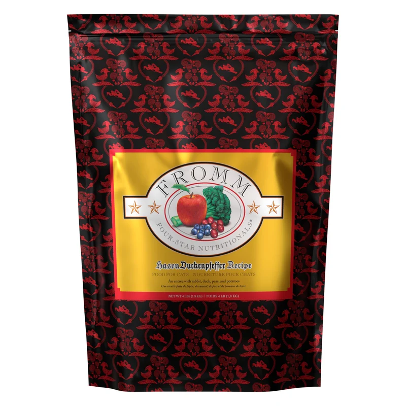 Fromm Quatre Étoiles Nutritionnels - Nourriture sèche premium pour chat, Recette Lapin et Canard - 4 lb