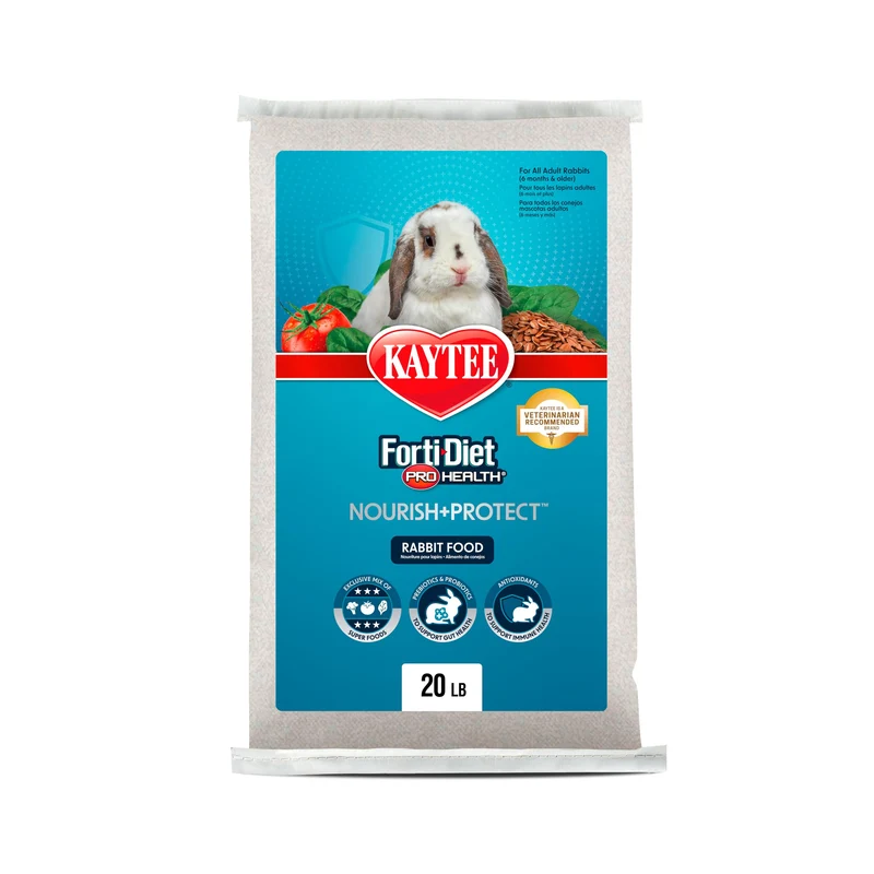 Kaytee Forti-Diet Pro Santé Lapin Adulte – Alimentation Complète 20 livres, Digestion et Immunité
