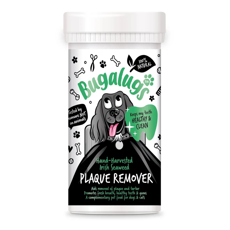 BUGALUGS Plaque Off Remover 70g – Naturel pour chiens et chats, haleine plus fraîche