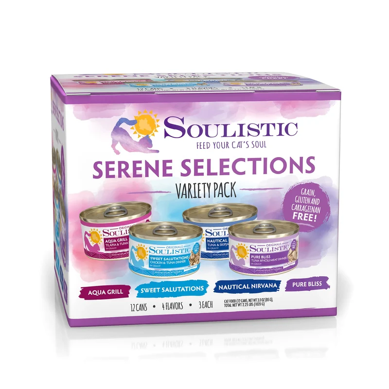 Soulistic Originals, Variété Sérénité – Lot de 12 boîtes 85 g (3 oz) pour Chats