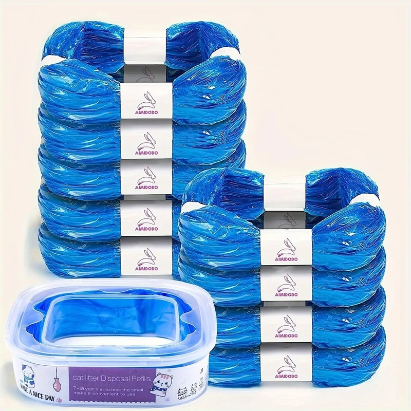 AIMIDODO 9-pack Recharges Litière pour Litter Genie — Sacs Compatibles et Cartouche Réutilisable Incluse