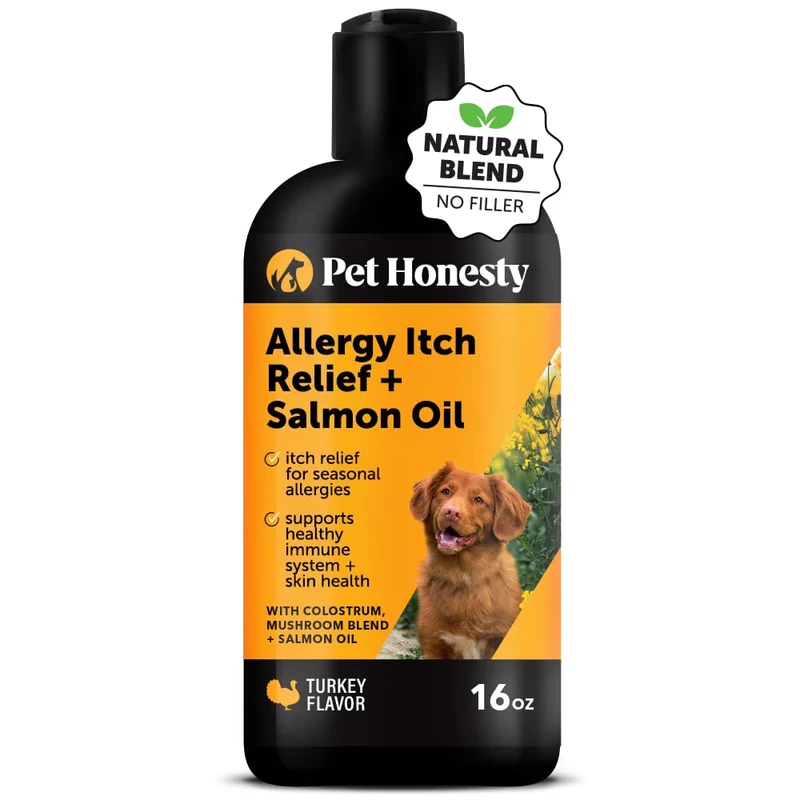 Pet Honesty — Huile de saumon pour chien (16 oz) | Soulagement possible des démangeaisons saisonnières et pelage sain
