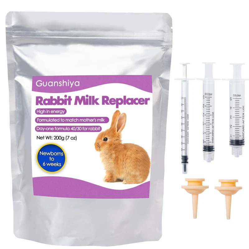 Liovsiso Lait Lapin Remplaçant 200 g — Formule Protéinée pour Lapins Nés et Orphelins