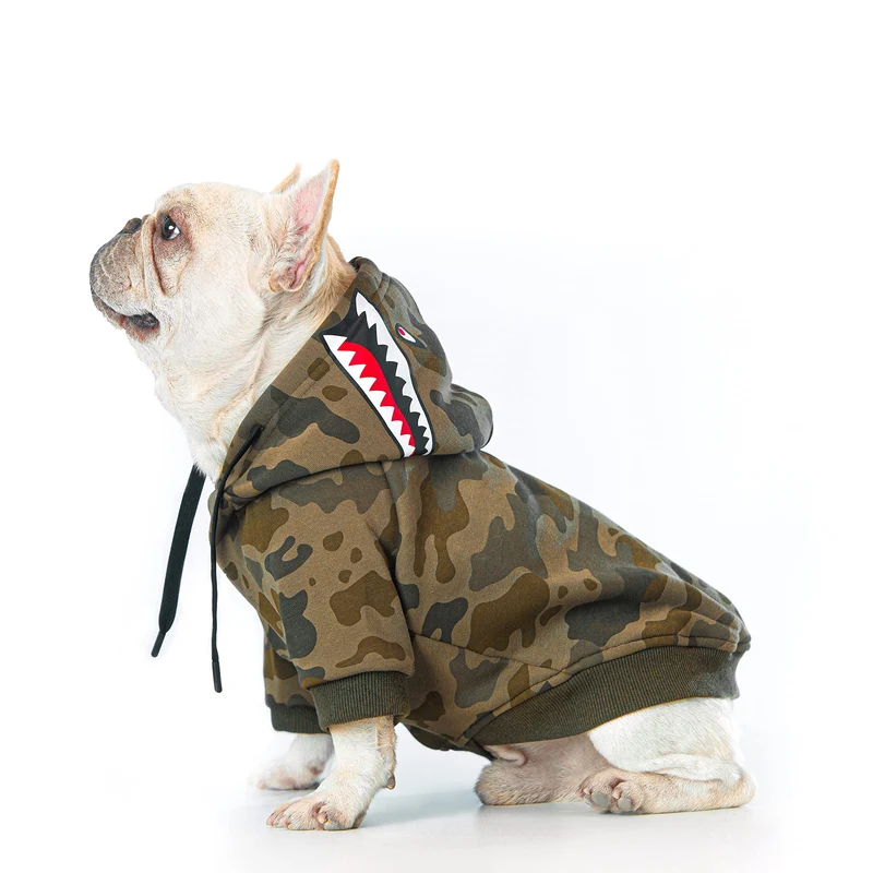 Woof Trails Sweat à Capuche Chien Camouflage – Doublure Fleece Chaude et Ajustement Stretch (Taille Large)