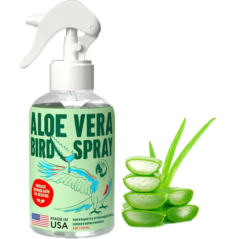 Samorillo Spray Aloe Vera pour Oiseaux – Non Toxique, Fabriqué aux etats-unis, Plumage Sain et Hydraté – 8,5 oz/251 mL