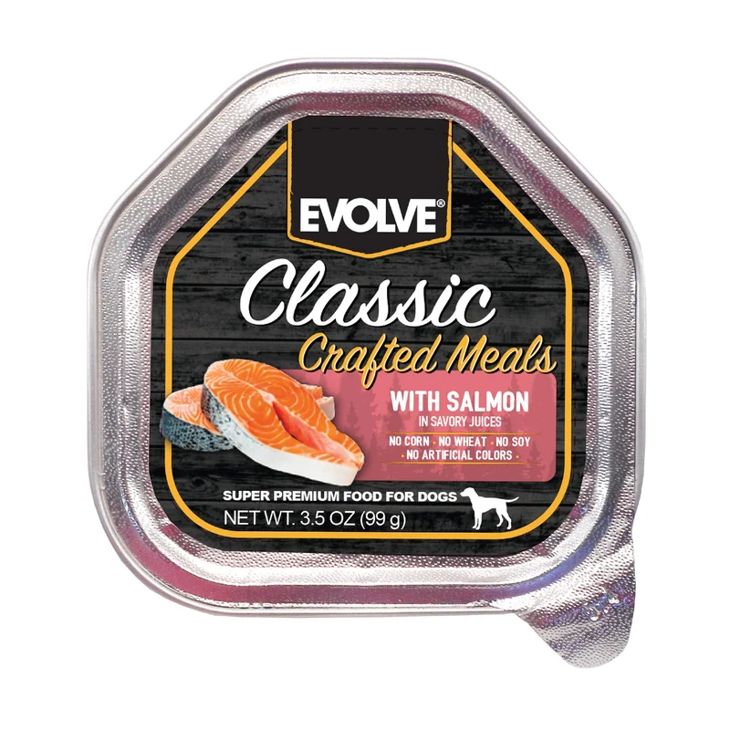 Evolve Classic Saumon – Repas Humide pour Chien (Pack 15)