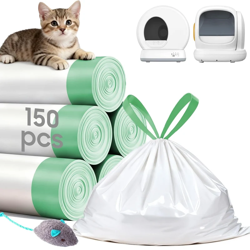 AWoHH Sacs de Litière – 150 Sacs Compatibles MW-SC01/MW-SC02, 18 x 12,6