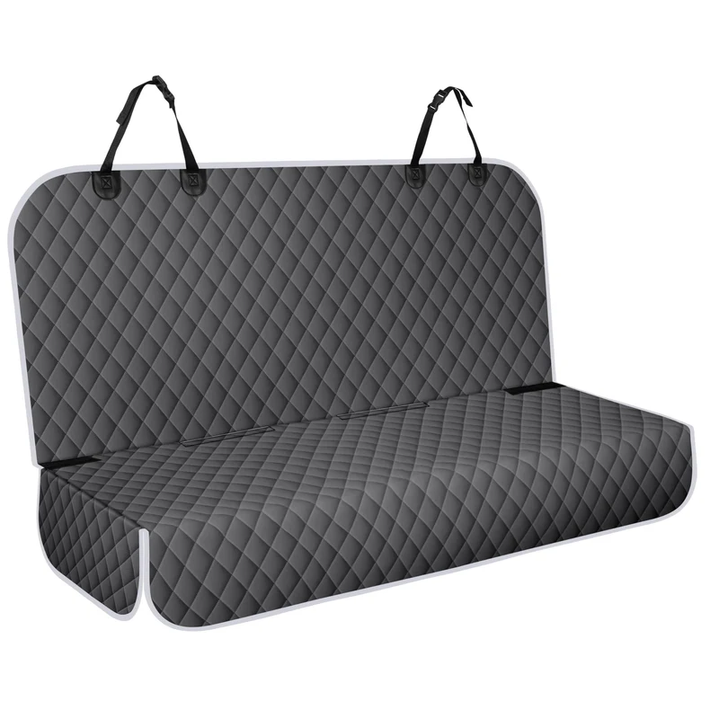 NECKORY – Housse de siège arrière pour chien, imperméable et antidérapante – Protection universelle (L-Charcoal Grey & Grey)
