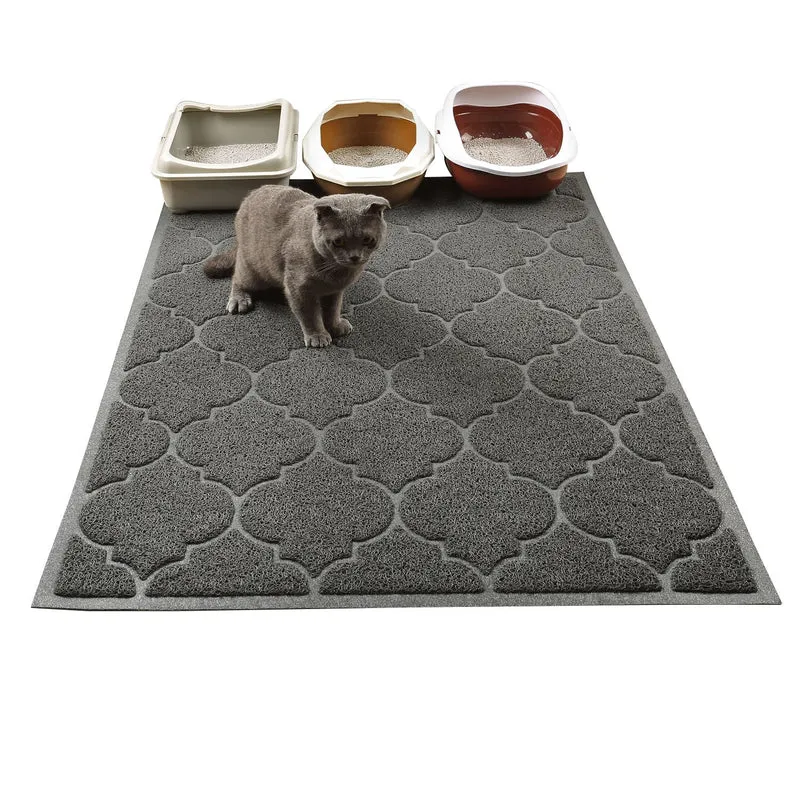 Cosyearn LittleTiger XL Tapis Litière pour Chat – 46x35 pouces, Doux et Durable, Facile à Nettoyer