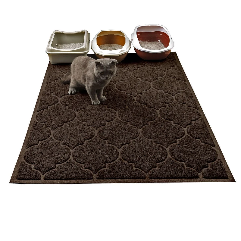 Cosyearn LittleTiger – Tapis Litière Chat Grand Format 46x35, Sans Phtalates, Facile à Nettoyer