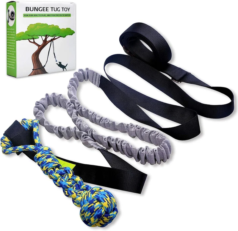 LOOBANI Jouet Bungee pour Chien – Traction et Jeu Extérieur Suspendu à l’Arbre (Tous Tailles)
