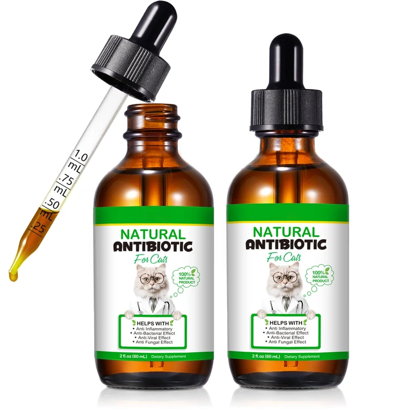 NenMaoKeNu – Lot de 2 antibiotiques naturels pour chats et multivitamines premium