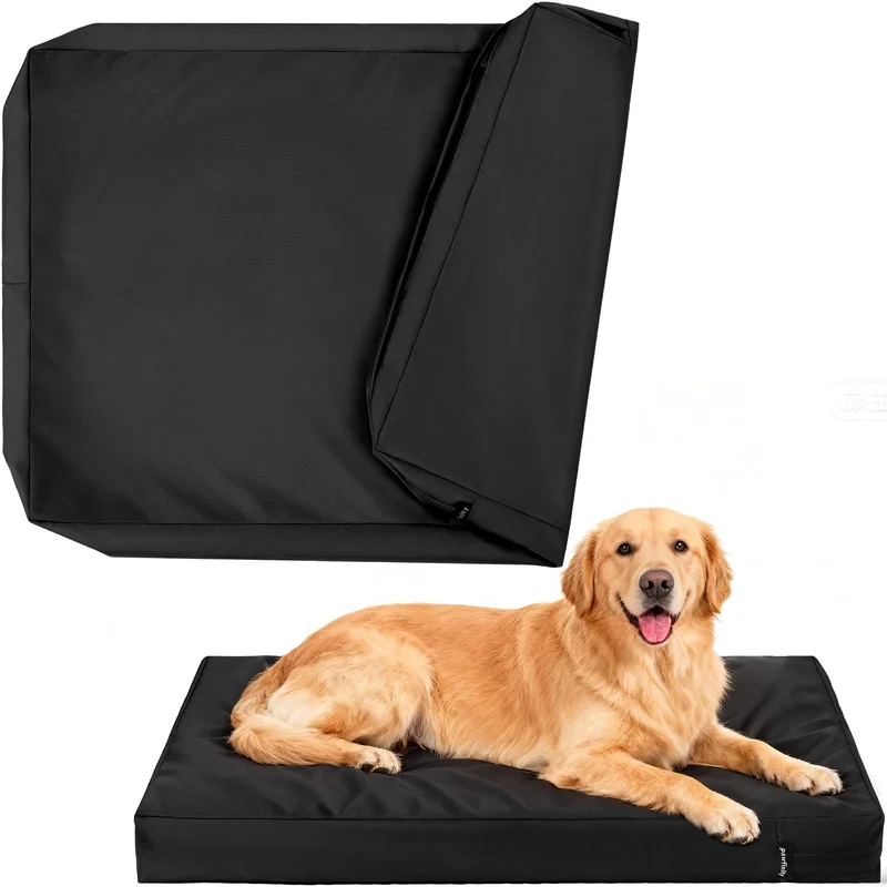 PAWFINITY Housse Imperméable pour Lit Chien 47 x 29 x 4 po – Oxford Durable, Zip, Lavable, Usage Intérieur/Extérieur