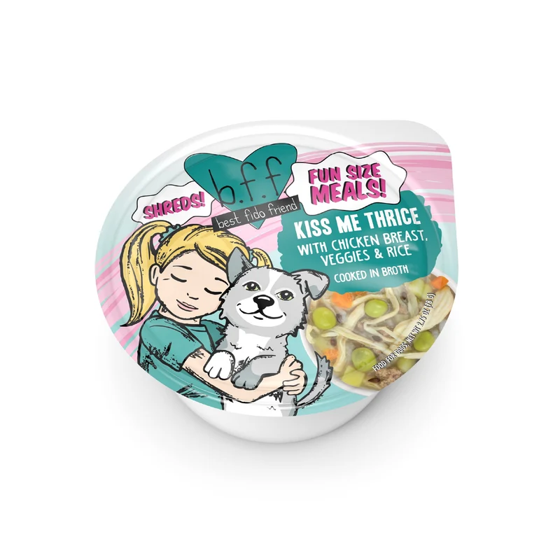 Weruva Best Fido Friend Kiss Me Thrice – Repas en portions réduites pour chiens, 12 x 2,75 oz