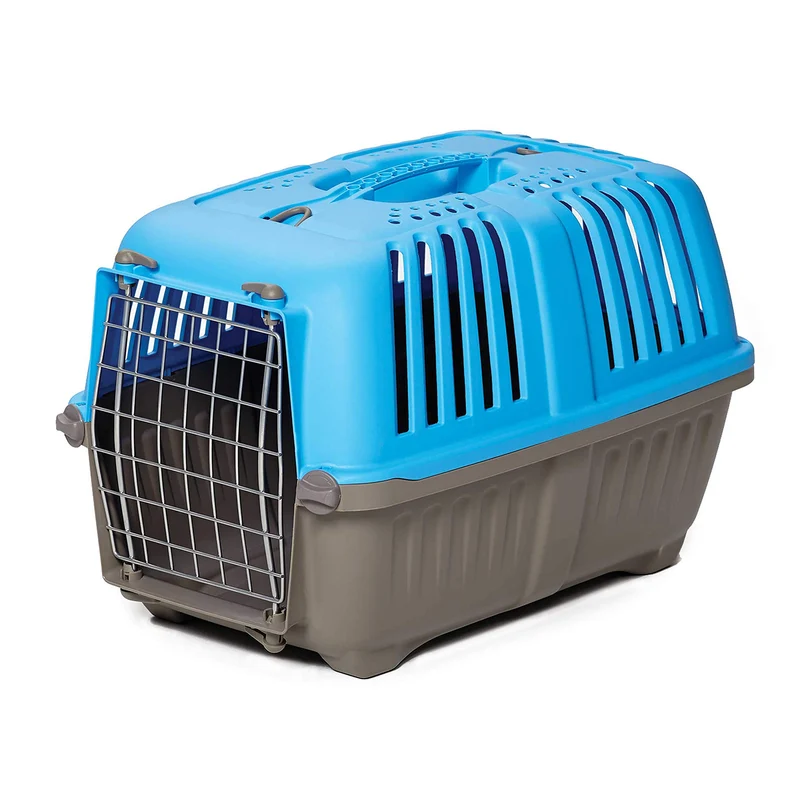 MidWest Spree Transporteur Rigide 19-pouces Bleu – Caisse de Voyage pour Petits Animaux