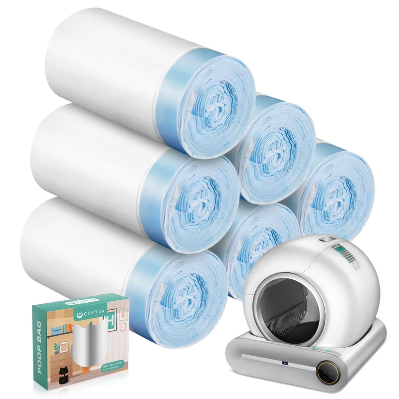 DuckSky — 80 Sacs-poubelle 20x18 pour Litière Auto-Nettoyante (4 Rouleaux)