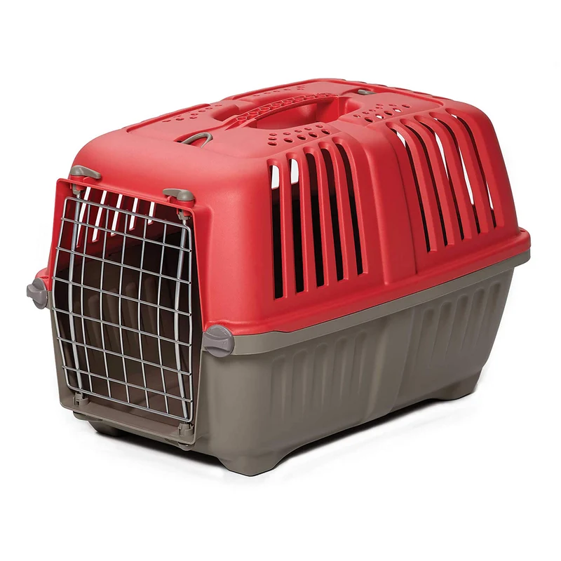 Cage de transport Spree de MidWest Homes for Pets – Pour petits animaux, 19 po, rouge