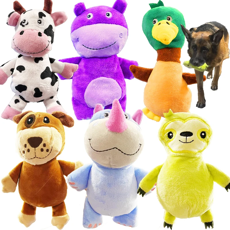 Jalousie – Pack de 6 Jouets Chien Siffleurs, Taille Moyenne, Résistants avec Liner