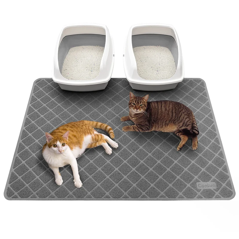Conlun Tapis Litière pour Chat – 47 x 35 cm, maillage PVC, antidérapant et étanche