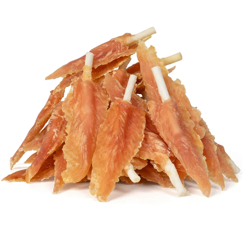 MON2SUN Dog Rawhide Twist 4–4,5 pouces – Bâtonnets poulet enveloppés pour chiots et petits chiens, friandise naturelle