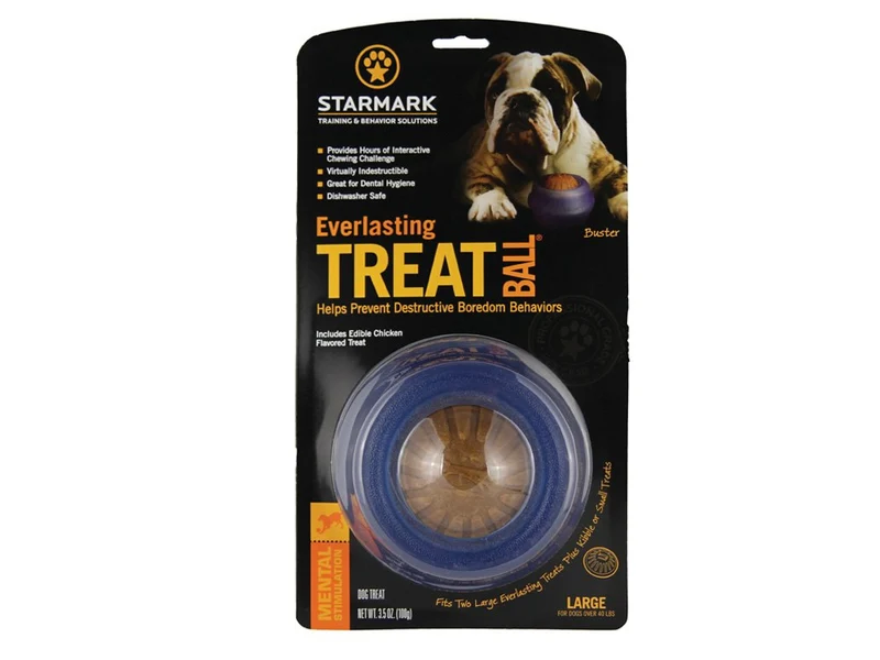 Starmark Boule à Friandises Éternelles Grande avec 1 Friandise – Jouet Interactif Durable