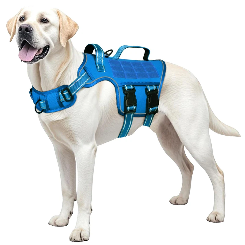 RunFido Harnais pour Chien de Grande Taille — Sans Tirage, MOLLE, Facile à Mettre et Enlever, Confort Respirant