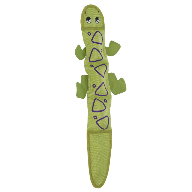 Outward Hound Fire Biterz – Lézard Vert Peluche Interactif pour Chien (Grand)