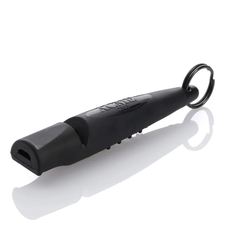 ACME Alpha 211.5 Sifflet Professionnel pour Dressage – Poignée Ergonomique, BPA-Free, 110 dBA, Portée Longue, Étanche, Fabriqué au Royaume-Uni – Noir