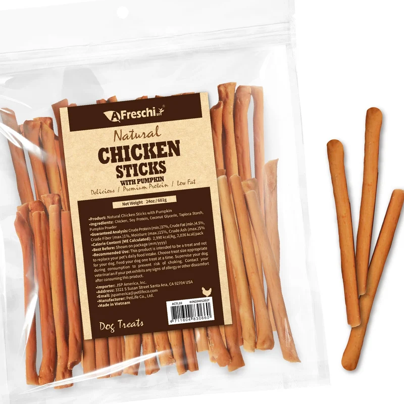 Friandises au poulet pour chien — A Freschi srl, sans céréales, faciles à digérer, faible gras, sachet 24 oz