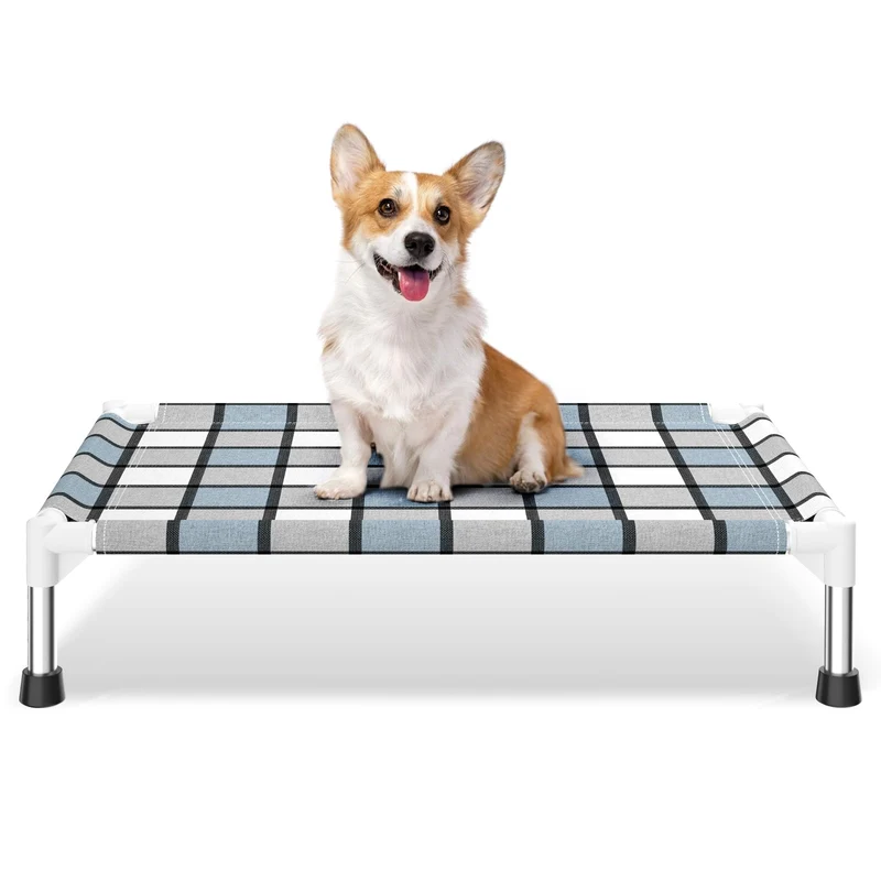 Caghash Lit Chien Extérieur Élevé – Couchage Surélevé 26'' x 20'' x 6,5''