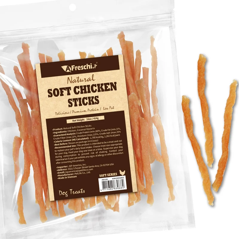 Friandises Douces au Poulet pour Chien – A Freschi srl, Protéine Élevée, Sans Céréales, 16 oz