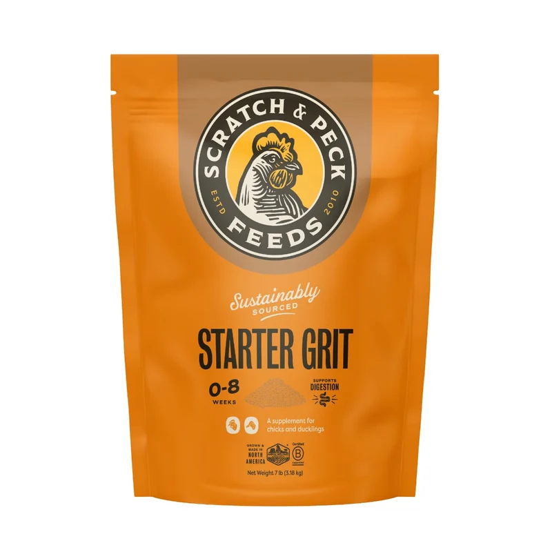 Scratch and Peck Starter Grit – Supplément Gésier et Digestion pour Poulets et Canards – Sac 7 lb – Approvisionnement Durable
