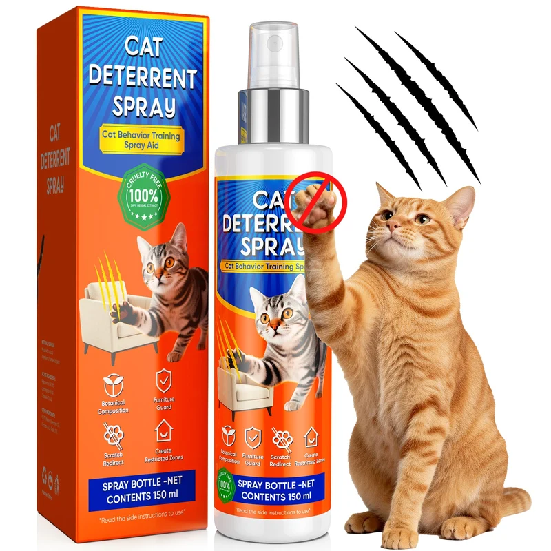 Jilca Aérosol Dissuasion Chats – Protection des Meubles et Prévention du Griffage, Formule Sûre, 5,07 oz