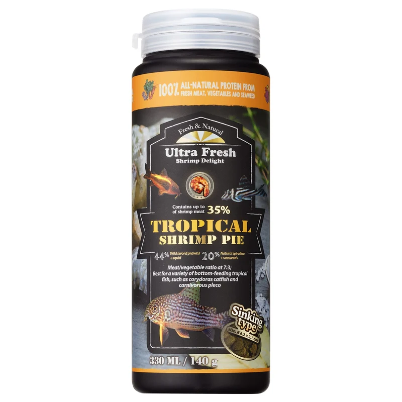 Ultra Fresh Alimentation pour Poissons de Fond – Saveur Crevettes Sabre, Protéines Naturelles, Régime Équilibré, 140 g