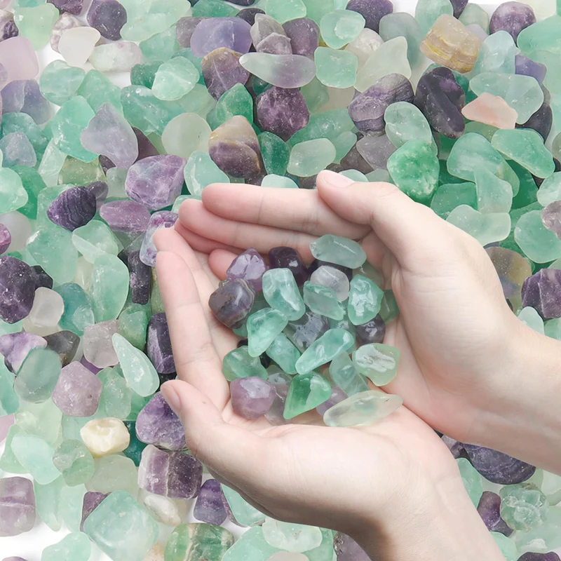 T4U Fluorite Gravier pour Aquarium – 1,36 kg, Cristaux Colorés pour Décor et Terrariums
