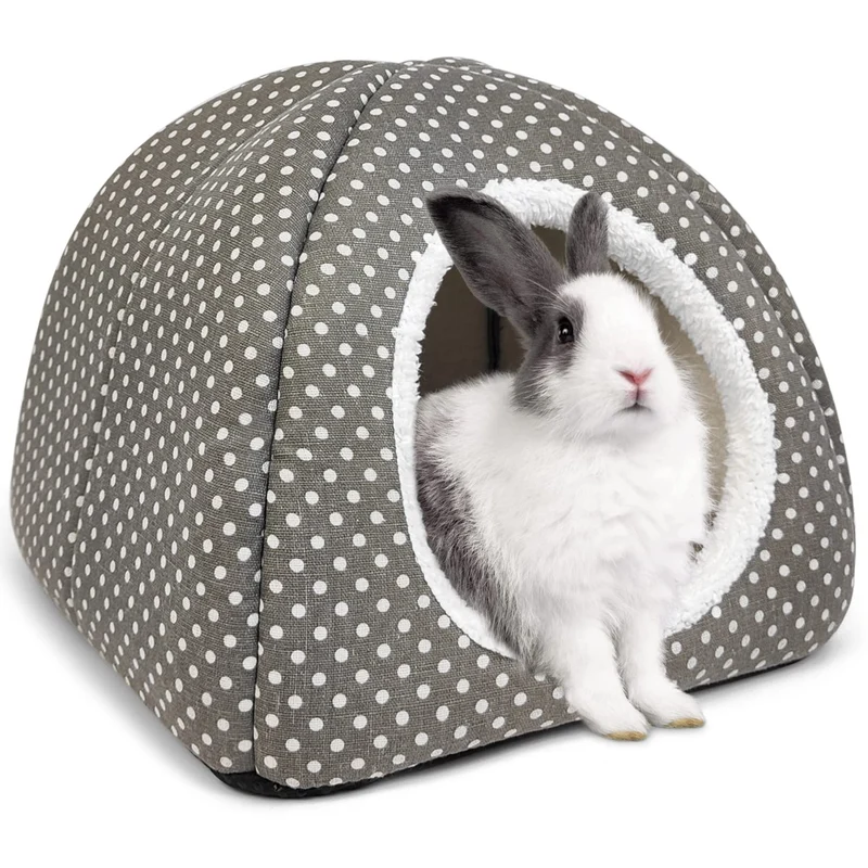 Tierecare Nid Lapin Grand – Abri et Couchage Lavable pour Lapins et Cochons d’Inde