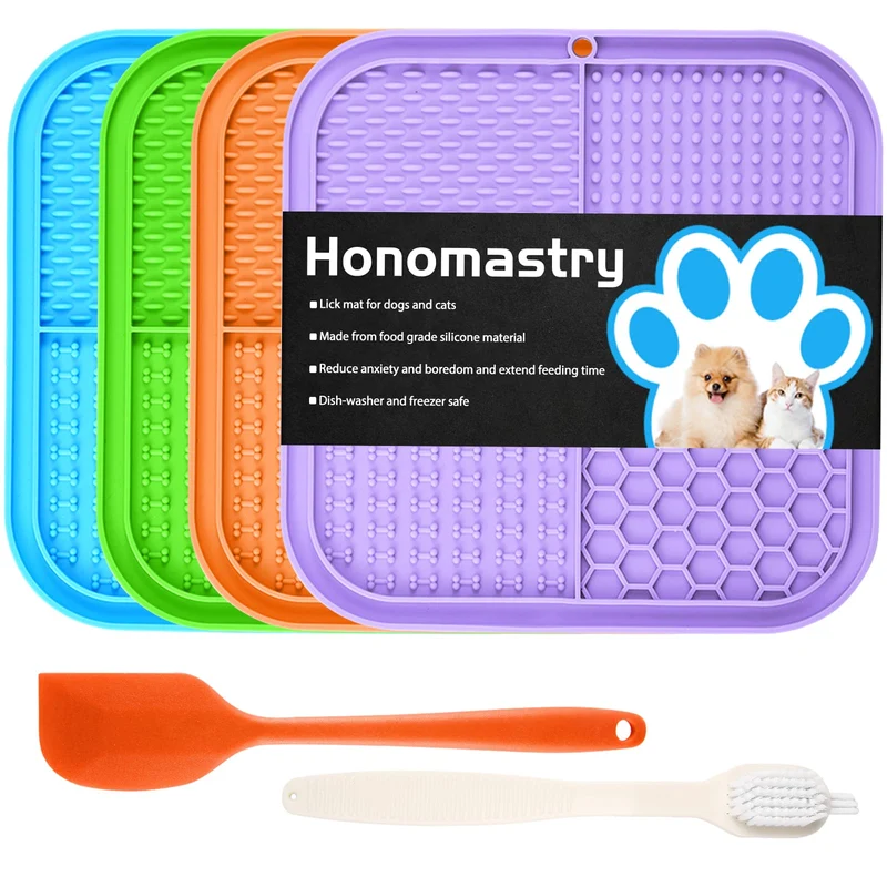 Honomastry Tapis de léchage pour chiens – Fixation sûre, bain et toilettage, alimentation lente